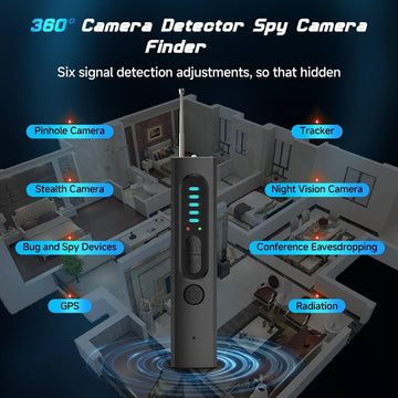 Wireless Signal & Hidden Camera Detector, 6 Levels Sensitivity Portable Anti Spy Camera/GPS/Bug/Tracking Device Detector for Hotels, Home, Car, Office - Imported from UK